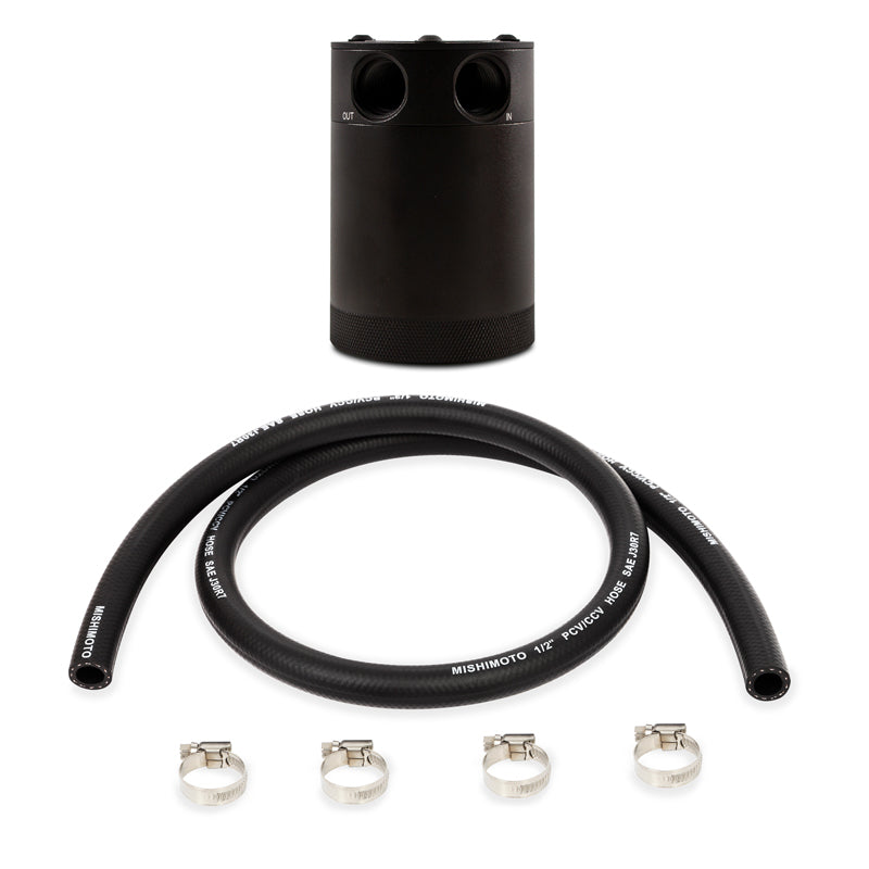 Mishimoto Compact Baffled Oil Catch Can - 2-Port - 0