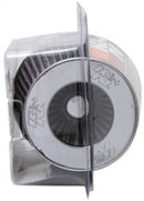 K&N Universal Filter Chrome Round Tapered White - 4in Flange ID x 1.125in Flange Length x 5.5in H-5