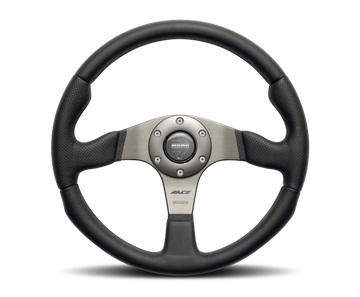 Momo Race Steering Wheel 350 mm - Black Leather/Anthracite Spokes (1st Version)