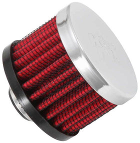 K&N Clamp On Rubber Base Crankcase Vent Filter 0.375in Flange ID x 2in OD x 1.5in Height - 0