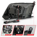 ANZO 09-18 Dodge Ram 1500/2500/3500 LED Plank Style Headlights Switchback + Sequential - Matte Black-5