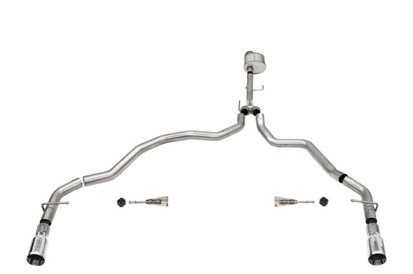 Corsa 2021-2025 Ford F-150 Regular Cab/6.5in Bed 5.0L V8 Xtreme Cat-Back Dual Rear Exit-Polished