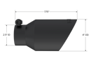 MBRP Universal 4in OD Dual Wall Angled 2.5in Inlet 8in Length Exhaust Tip - Black-3