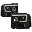 Spyder 05-07 Ford F250/350/450 Super Duty Projector LED Black PRO-YD-FS05V2PL-BK-1