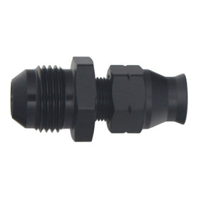 DeatschWerks 8AN Male Flare to 5/16in Hardline Compression Adapter - Anodized Matte Black - 0