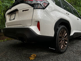 Rally Armor 25-26 Subaru Forester &amp; Hybrid Black UR Mud Flap w/Metallic Black Logo - 0