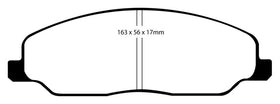 EBC 05-10 Ford Mustang 4.0 Yellowstuff Front Brake Pads - 0
