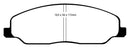 EBC 05-10 Ford Mustang 4.0 Redstuff Front Brake Pads-2