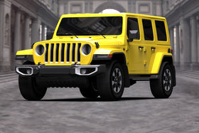 Rally Armor 18-25 Jeep JL Wrangler Black UR Mud Flap w/White Logo - 0