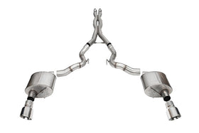 Corsa 24+ Ford Mustang GT Conv. Xtreme CatBack Ex. Sys. 3.0in Dual Rear Exit w/4.5in Pro Series Tip