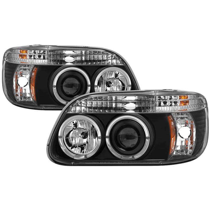 Spyder Ford Explorer 95-01 1PC Projector Headlights LED Halo Blk PRO-YD-FEXP95-HL-1PC-BK - 0