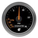 Innovate MTX Analog 20 PSI Vacuum/Boost Gauge Kit - Black Dial-1