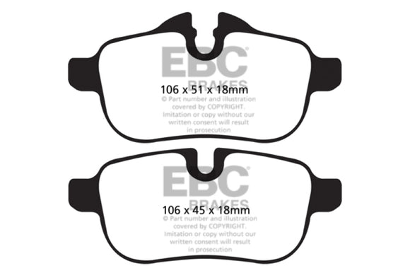 EBC 09+ BMW Z4 3.0 (E89) Yellowstuff Rear Brake Pads