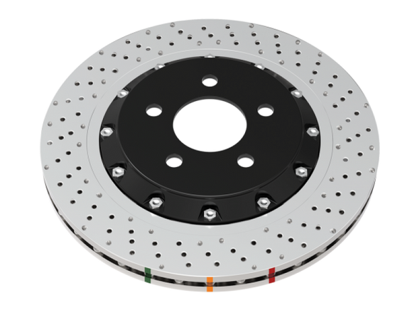 DBA 19+ Chevrolet Camaro ZL1 (w/ NAS Nuts) 5000 Series Cross Drilled & Dimpled KP Brake Rotor