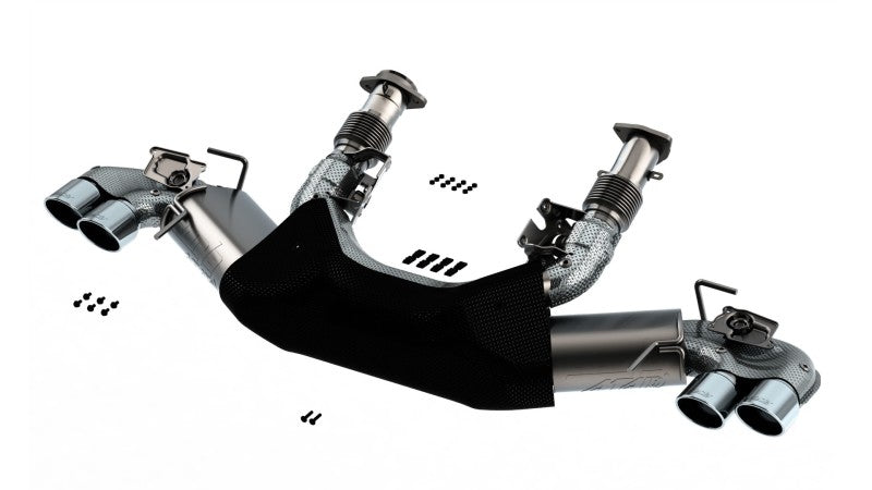 Borla 2020 Chevrolet Corvette C8 6.2L ATAK 3in Exhaust System Dual Round A/C Tips 4inx 4.75in - 0