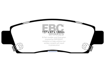EBC 07+ Buick Enclave 3.6 Extra Duty Rear Brake Pads - 0