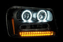 ANZO 2002-2009 Chevrolet Trailblazer Projector Headlights w/ Halo Black-4