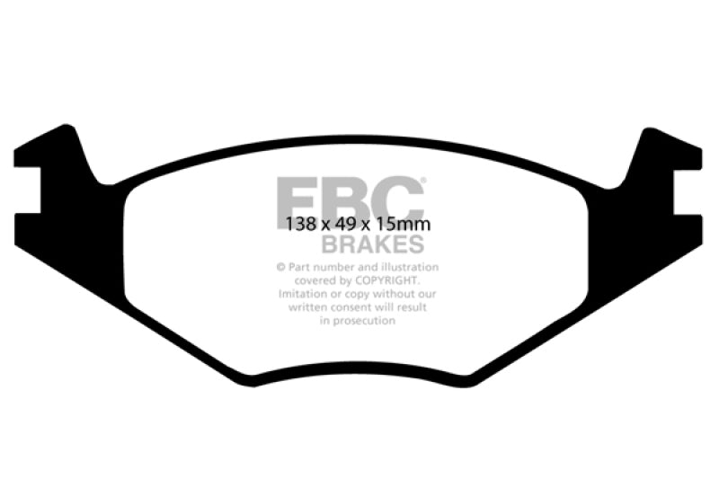 EBC 86-93 Volkswagen Cabriolet 1.8 Greenstuff Front Brake Pads - 0