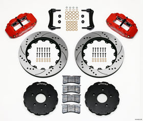 Wilwood Narrow Superlite 6R Front Hat Kit 14.00in Drill Red 2005-up Corvette C6