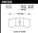 Hawk Alcon TA-6 / AP Racing CP5060-2/3/4/5ST / AP Racing CP5555 HPS 5.0 Street Brake Pads-2