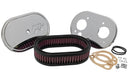 K&N Custom Racing Assembly Oval Red - 1.75in Filer Height-1