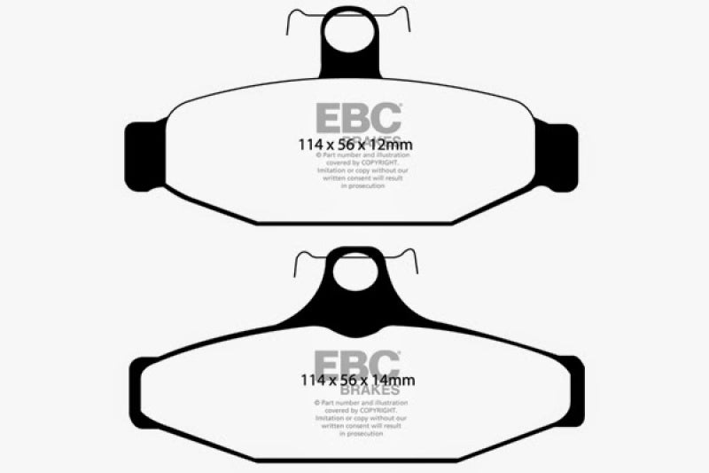 EBC 90-00 Aston Martin Vantage 5.3 (Twin Supercharged)(AP) Redstuff Rear Brake Pads - 0