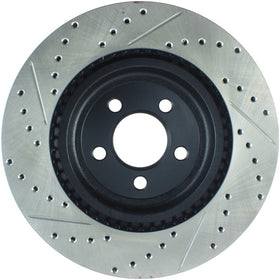 StopTech 05-09 Chrysler 300 (5.7L V8 exc SRT-8) Front Left Slotted & Drilled Rotor - 0