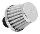 K&N 2in Base OD x .375in Flange ID x 1.75in H Rubber Base Crankcase Vent Filter - White-1
