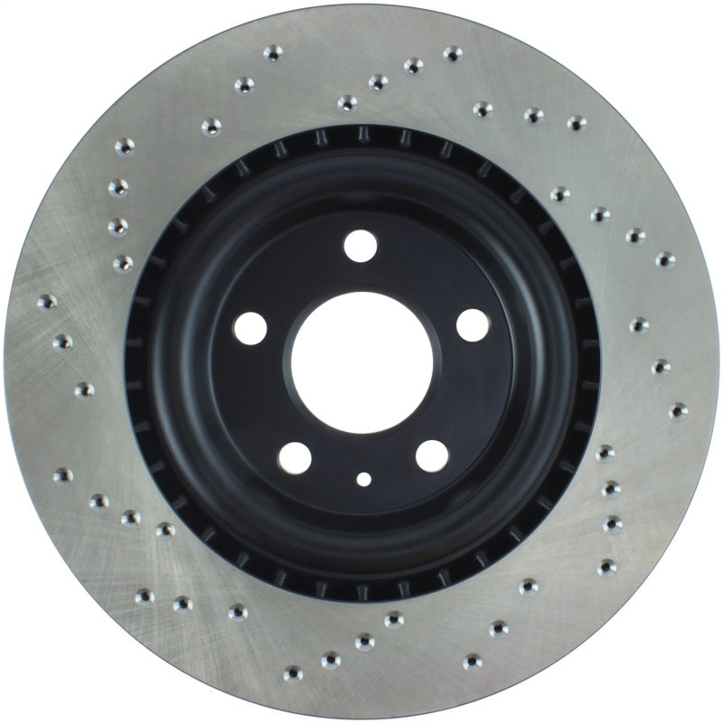 StopTech 12 Audi S4 Rear Left Drilled Rotor - 0