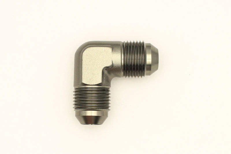 DeatschWerks 8AN Male Flare To 8AN Male Flare 90-Degree Coupler Fitting - 0
