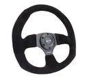 NRG Reinforced Steering Wheel (320mm Horizontal / 330mm Vertical) Black Suede w/Black Stitching-1
