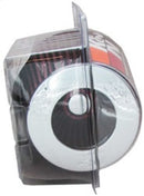 K&N Universal Air Filter Chrome Round Tapered Red - 4in Flange ID x 1.125in Flange Length x 5.5in H-10