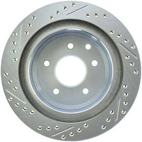 StopTech Select Sport Nissan Slotted and Drilled Left Rear Rotor - 0