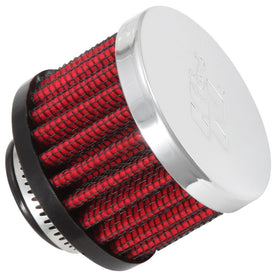 K&N 3/4 inch ID 2 inch OD 1.5 inch H Clamp On Crankcase Vent Filter - 0