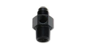 Vibrant -6AN Male to 3/8in NPT Male Union Adapter Fitting w/ 1/8in NPT Port - 0