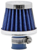 K&N 2in Base OD x .375in Flange ID x 1.75in H Rubber Base Crankcase Vent Filter - Blue-8