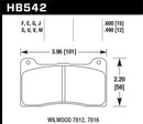Hawk Wilwood Dynapro Narrow Mount/NDL/Radial Mount Billet DTC-60 Race Brake Pads-1