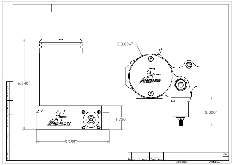 Aeromotive A2000 Drag Race Carbureted Fuel Pump