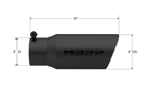 MBRP Universal Tip 4in OD 3in Inlet 10in Length Angled Rolled End Black-3