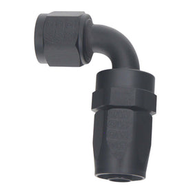 DeatschWerks 6AN Female Swivel 90-Degree Hose End CPE - Anodized Matte Black - 0