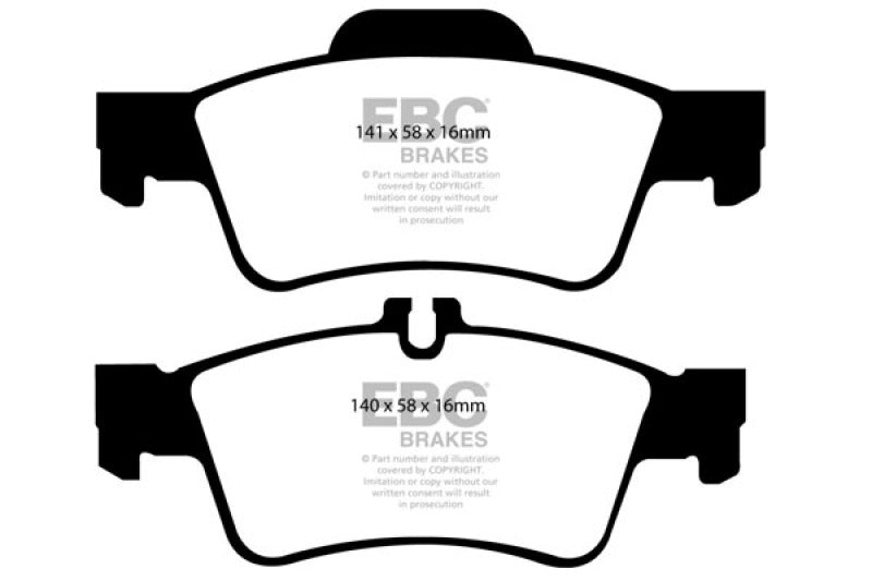 EBC 04-06 Mercedes-Benz CL500 5.0 Redstuff Rear Brake Pads - 0