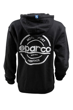Sparco Sweatshirt Hooded S-Seal Blk Lrg - 0