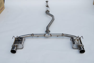 Invidia 2022+ Honda Civic Si (1.5T) 70mm Q300 Cat Back Exhaust - Rolled Stainless Steel Tips - 0