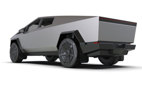 Rally Armor 24-25 Tesla Cybertruck Black UR Mud Flap Metallic Black Logo - 0