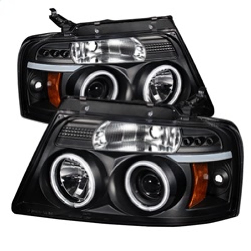 Spyder Ford F150 04-08 Projector Headlights Version 2 CCFL Halo LED Blk PRO-YD-FF15004-CCFL-G2-BK - 0