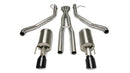 Corsa 05-06 Pontiac GTO 6L V8 2.5in Sport Cat-Back Exhaust + XPipe w/Dual Exit Single 4in BlackTips-1