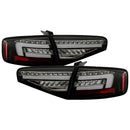 Spyder 13-16 Audi A4 4DR LED Tail Lights LED Clear Reverse Lights - Black ALT-YD-AA413-SEQ-BK-1