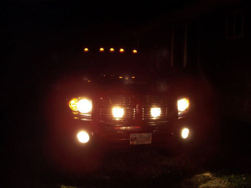 03-16 DODGE RAM 2500 3500 AMBER LED AMBER CAB ROOF LIGHTS 5 PIECE SET WITH WIRING HARNESS