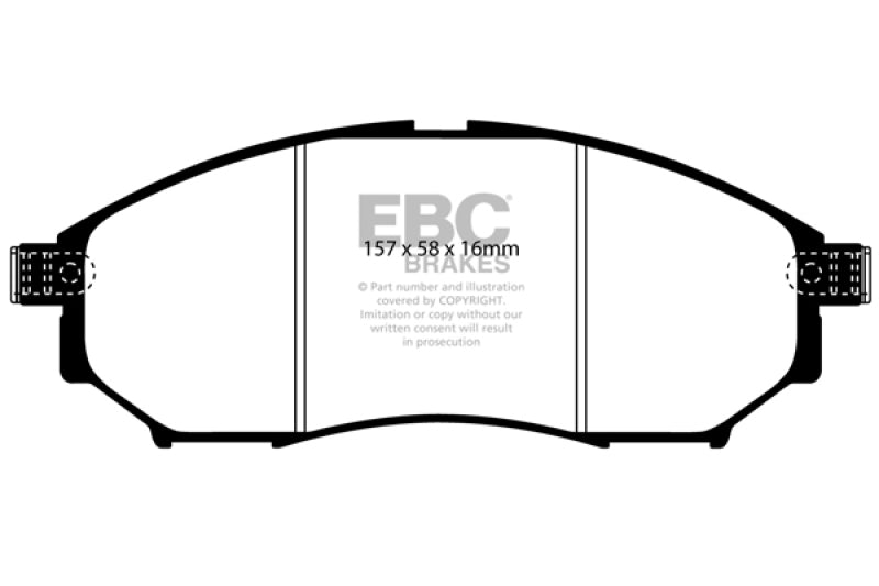 EBC 08-13 Infiniti EX35 3.5 Greenstuff Front Brake Pads - 0