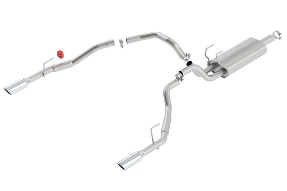 Borla 09-13 Dodge RAM 1500 5.7L CC/SB w/Fact Sngl Exhaust C/B 3x2.5in Single Round Rolled Split Rear